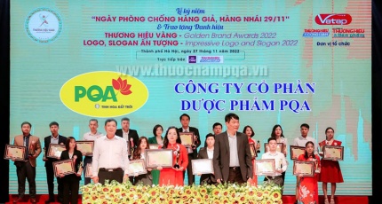 Dược phẩm PQA vinh dự được nhận giải thưởng “Top 10 Thương Hiệu Vàng" năm 2022